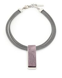 Lafayette 148 New York | Metallic Mesh-chain Lame Pendant Necklace | Lyst