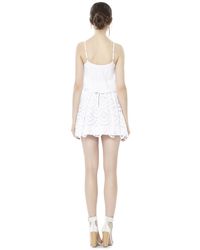 Alice + Olivia | White Elastic Hem Crop Top | Lyst
