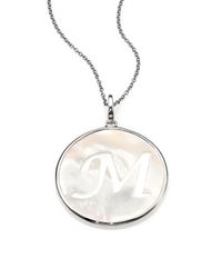 Ippolita | Metallic Mother-of-pearl & Sterling Silver Large Initial Charm | Lyst