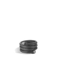 John Hardy | Black Classic Chain Multi Row Coil Ring | Lyst