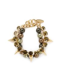 Joomi Lim | Metallic Arrowhead Spike Crystal Faux Pearl Bracelet | Lyst