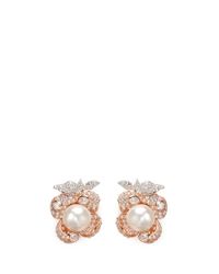 Anabela Chan | Pink 'mini Blossom' Pearl Diamond Pavé 18k Rose Gold Earrings | Lyst