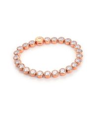 Michael Kors | Pink Park Avenue Glam Jeweled Tennis Bracelet/rose Goldtone | Lyst