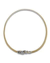 John Hardy | Metallic Small Two Tone Dragon Station Necklace | Lyst