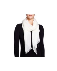 Fraas | White Cashmere Solid Wrap Scarf | Lyst