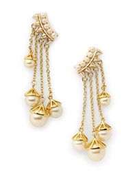 Rebecca Minkoff | Metallic Pearl Satellite Drop Earring | Lyst