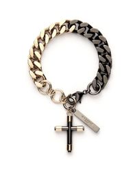 Givenchy | Metallic Cross Pendant Chain Bracelet | Lyst