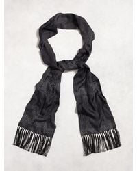 John Varvatos | Black Silk Dotted Scarf for Men | Lyst