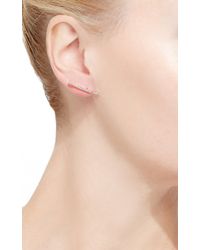 Hirotaka | Metallic Gossamer Diamond Long Bar Earrings | Lyst
