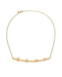 Elizabeth and James | Metallic Stella White Sapphire Bar Necklace | Lyst