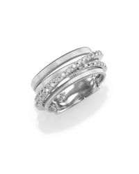 Marco Bicego | Goa Diamond & 18k White Gold Five-strand Ring | Lyst