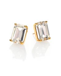 kate spade new york | Green Emerald-cut Stud Earrings | Lyst