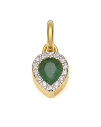 Monica Vinader | Green Diva Mini Lotus Pendant | Lyst