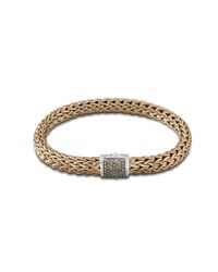 John Hardy | Brown Classic Chain Bracelet With Diamonds for Men | Lyst