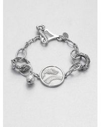 John Hardy | Metallic Naga White Freshwater Pearl, Mother-of-pearl & Sterling Silver Dragon Link Bracelet | Lyst