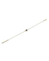 Anne Sisteron - 14kt Yellow Gold Diamond Blue Sapphire Evil Eye Bracelet - Lyst