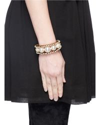 Erickson Beamon | White 'lady & The Tramp' Glass Pearl Cuff | Lyst