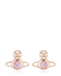 Vivienne Westwood | Pink Crystal Orbit Earrings | Lyst