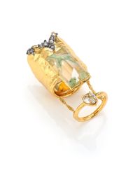 Alexis Bittar | Metallic Elements Two-part Paired Crystal Embellished Cocktail Ring | Lyst