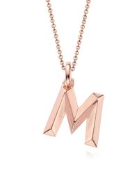 Monica Vinader | Metallic Alphabet Pendant M | Lyst