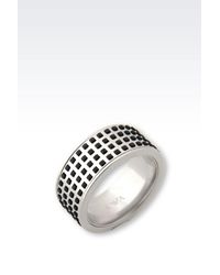 Emporio Armani | Metallic Ring for Men | Lyst