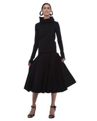 Norma Kamali | Black Oversized Turtleneck Top | Lyst