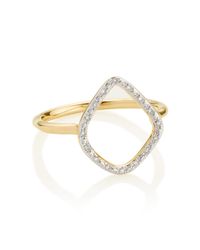 Monica Vinader | Metallic Riva Diamond Hoop Ring | Lyst