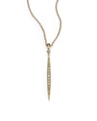 Mizuki | Metallic Icicle Diamond & 14k Yellow Gold Charm Necklace | Lyst