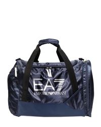 EA7 | Blue Nylon Canvas Duffle Bag | Lyst