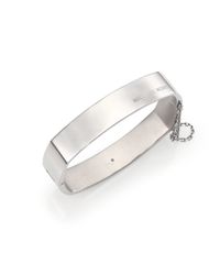Michael Kors | Metallic Heritage Logo Square Bangle Bracelet/silvertone | Lyst