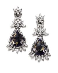 DANNIJO | Blue Aurelia Crystal Drop Earrings | Lyst