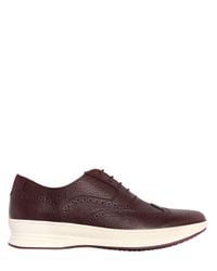 Ferragamo | Brown Marlow Embossed Leather Brogue Shoes for Men | Lyst