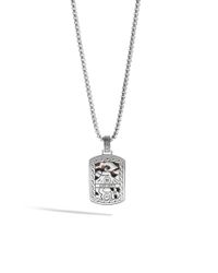 John Hardy | Metallic Classic Chain Large Dog Tag Pendant | Lyst