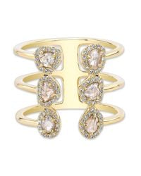 Anne Sisteron | Metallic 14kt Yellow Gold Diamond Slice Electric Ring | Lyst