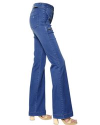 Stella McCartney | Blue Bell Bottom Stretch Cotton Denim | Lyst