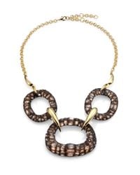 Alexis Bittar | Metallic Kinshasa Crocodile-Textured Lucite Link Bib Necklace for Men | Lyst