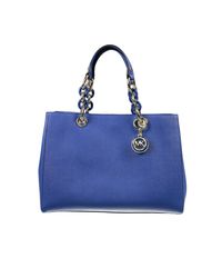 Michael Kors | Blue Lexi Textured-leather Tote | Lyst