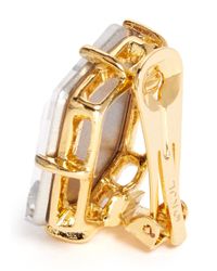 Kenneth Jay Lane | Metallic Abstract-cut Earrings | Lyst