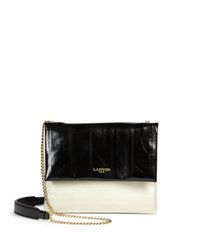 Lanvin | Black Sugar Mini Two-tone Eel Crossbody Bag | Lyst