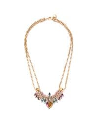 Scho | Metallic Electroplate Crystal Heart Pendant Necklace | Lyst