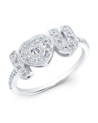 Anne Sisteron - Metallic 14kt White Gold Diamond I-heart-u Ring - Lyst