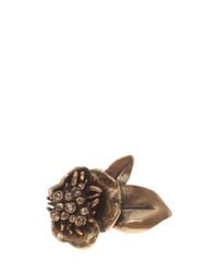 Oscar de la Renta | Metallic Flower Gold Ring | Lyst