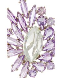 Ana Khouri | Purple 18K Yellow Gold Prasiolite And Amethyst Brigitte Earrings | Lyst