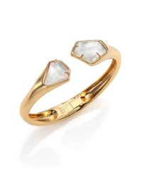 Alexis Bittar | Metallic Miss Havisham Mosaic Mother-Of-Pearl & Crystal Kite Doublet Cuff Bracelet | Lyst