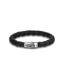 John Hardy | Black Woven Leather Bracelet for Men | Lyst