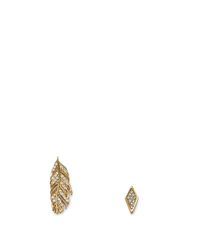 Rebecca Minkoff | Metallic Feather Climber Mismatch Earring | Lyst