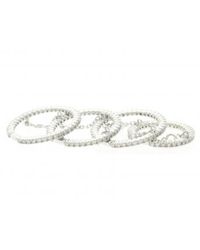 Anne Sisteron - 14Kt White Gold Diamond Multi-Chain Ring - Lyst