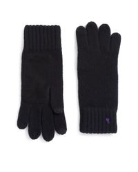 Polo Ralph Lauren | Black Cashmere Gloves for Men | Lyst