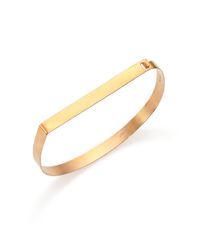 Ginette NY | Metallic 18k Rose Gold Baguette Bangle Bracelet | Lyst