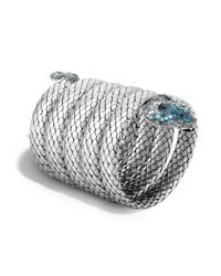 John Hardy | Cobra Multiple Coil Bracelet With Blue Topaz And Diamonds | Lyst